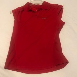 Women’s red athletic sleeveless top